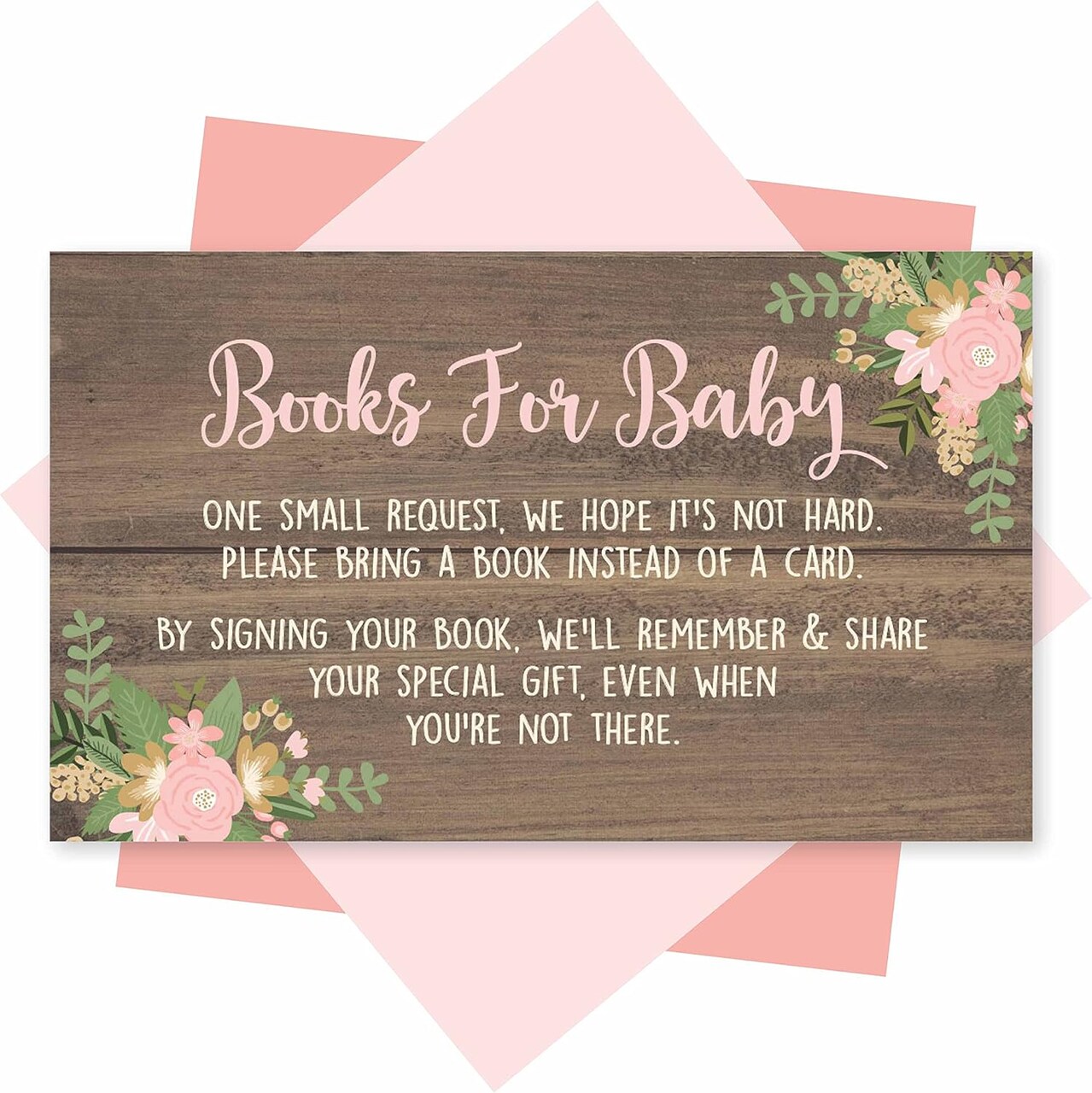 25 Book Request Baby Shower Guest Book Alternative-Deer Baby Shower Invitation Inserts